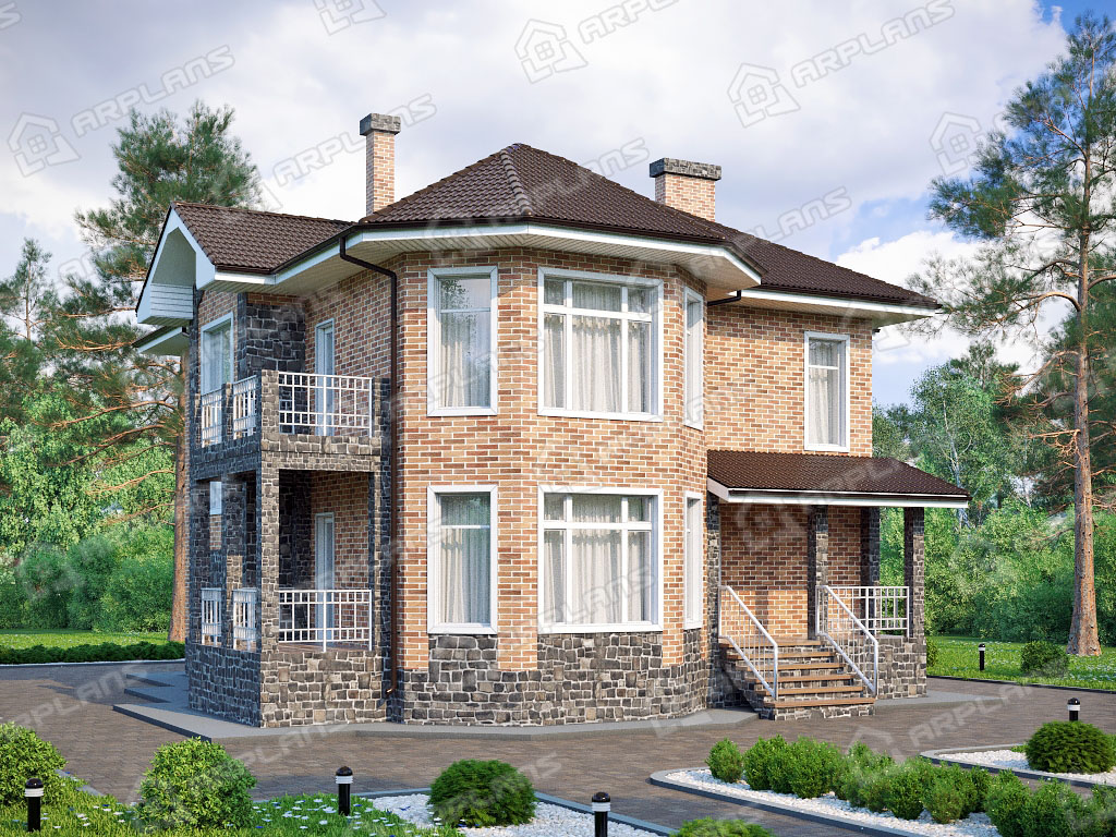 Компактный дачный дом с террасой